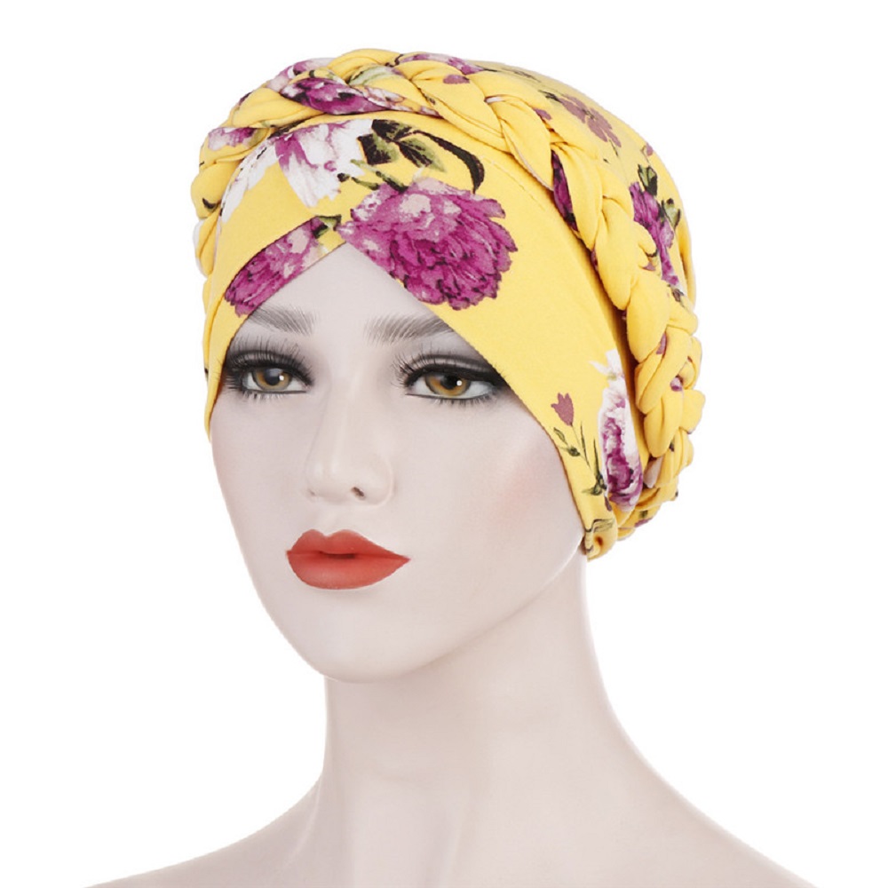 MOCHO New Muslim Turban mujer Headwrap Hijab Caps Women Flower Arab Hats Bandana Hat Fashion Cotton Head Scarves/Multicolor