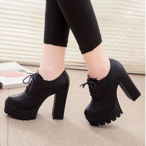 Giày Cao Gót Da Chống Thấm Nước Thời Trang Thu Đông 2021 Dành Cho Nữ