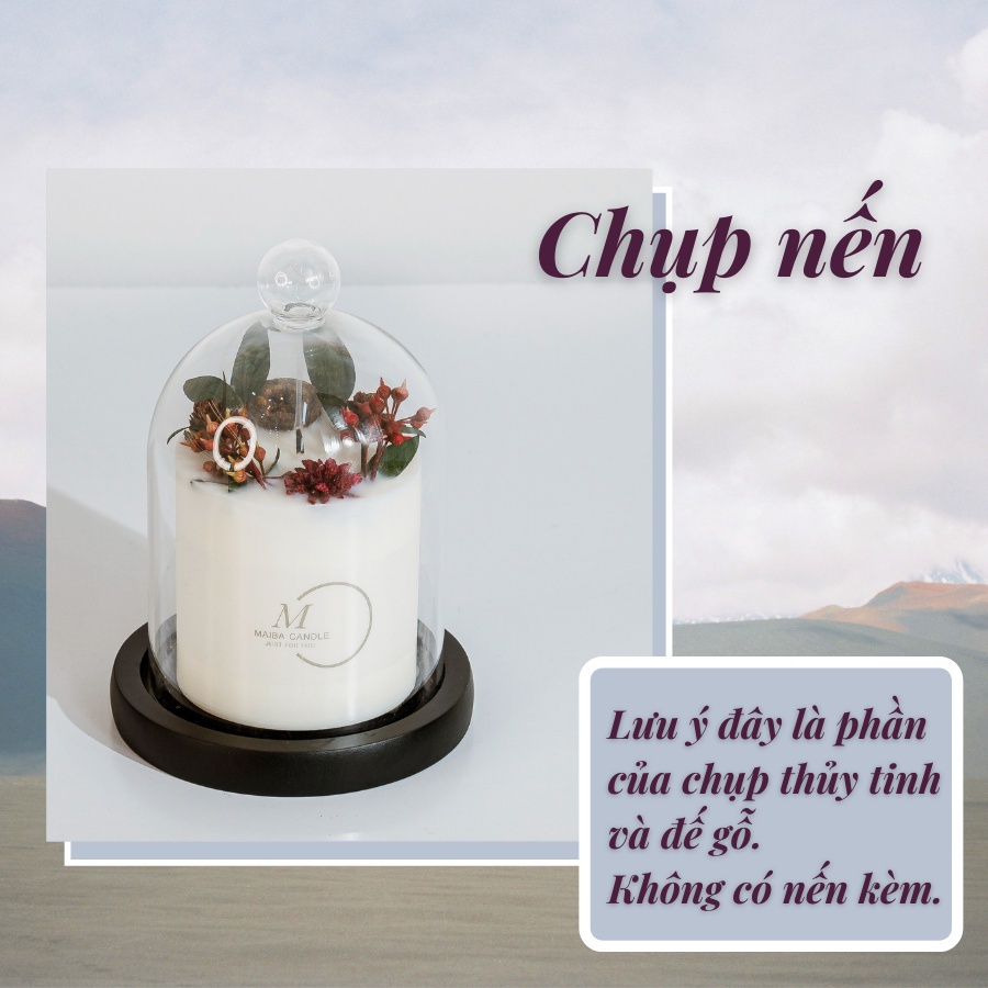 Bộ đế chụp nến thơm cao cấp