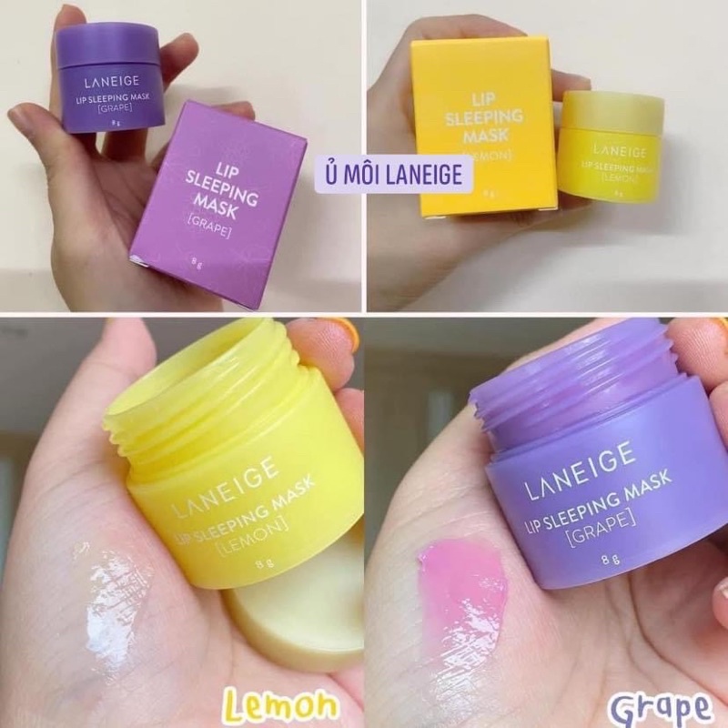 set Ủ môi LANEIGE CHANH NHO