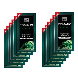 Dây 12 gói dầu gội Romano Classic 5g/gói