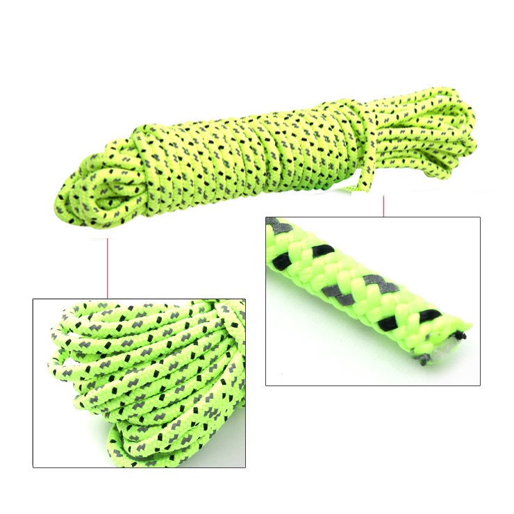 Dây thừng phản quang cắm trại dài 10m 4mm và 2.5mm