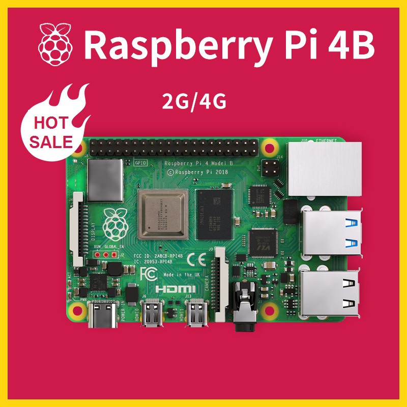 Máy Tính Nhúng Mini Raspberry Pi 4  hỗ trợ nhà thông minh HomeAssistant Hass