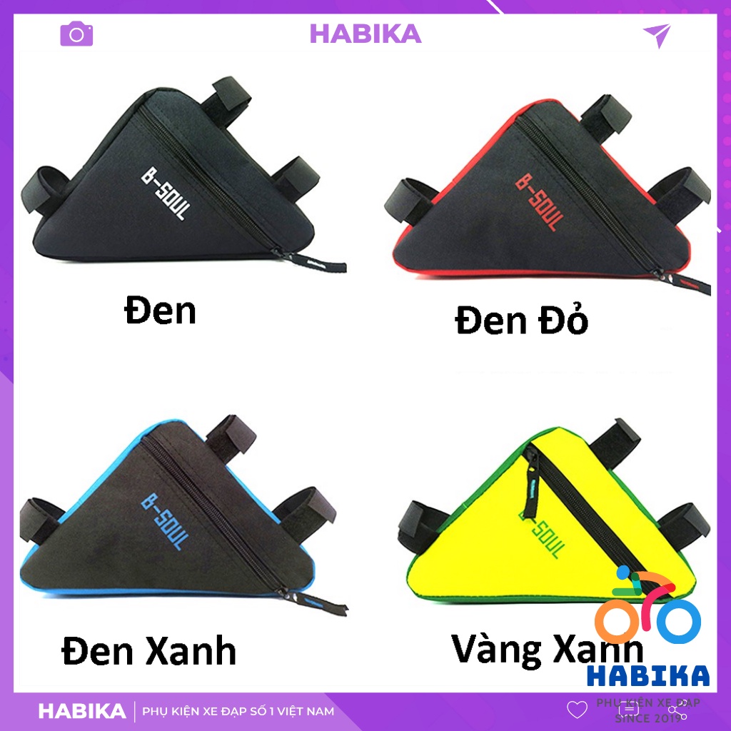 Túi treo xe đạp tam giác thể thao nhiều màu B-Soul hàng chính hãng