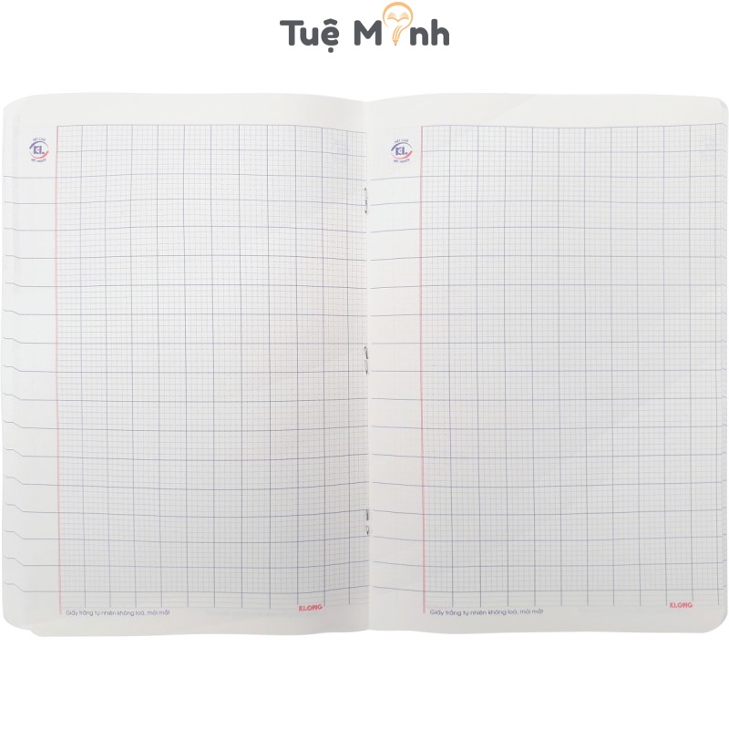 Vở ô ly 200 trang Klong B5 ghim bấm SchoolLine MS 047 tập sổ ô ly viết bài VPP Tuệ Minh