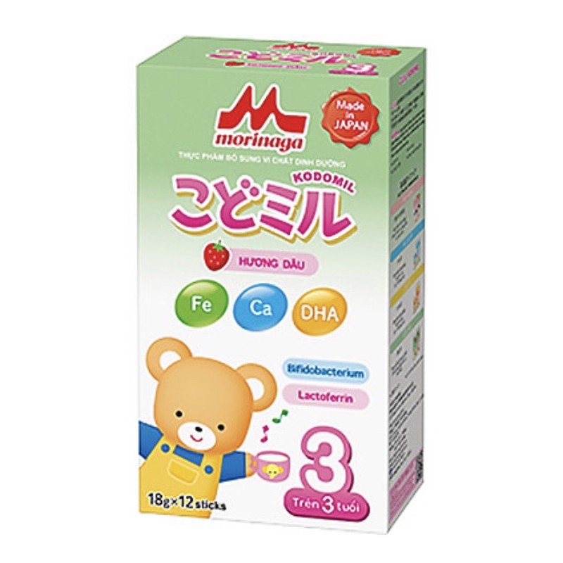 Sữa Morinaga Số 3 (12 gói x 18g) dành cho trẻ trên 3 tuổi