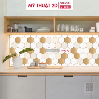 Set 1 mét dài Decal gạch bông mẫu Lục giác dán bếp, tường, nhà tắm..., kt 100x60cm/set