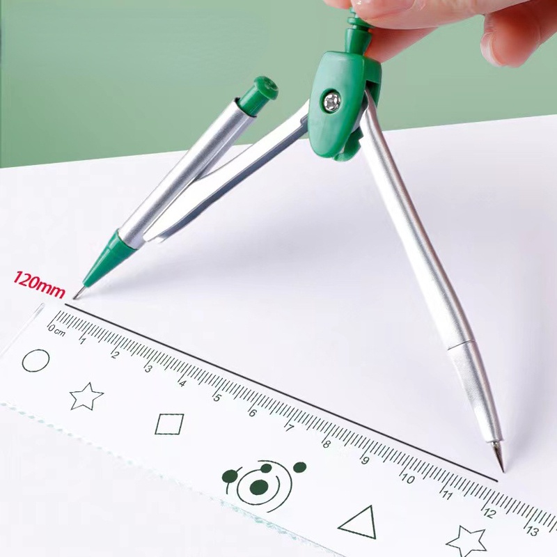 Bộ Dụng Cụ Compa Và Thước Kẻ Hình Tam Giác Cho Học Sinh