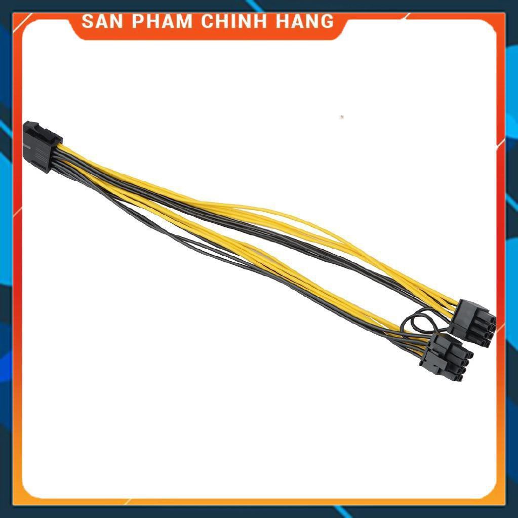 Dây chuyển đổi 8-Pin Female To Dual 8-Pin Power Splitter Cable PCIE PCI Express Mining Line