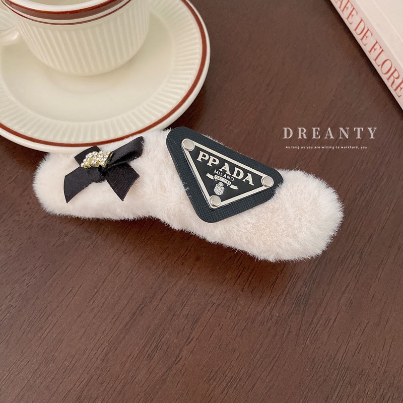 Kẹp Tóc Hình Nơ / Tam Giác Bằng Lông Nhung Thời Trang Thu Đông Cổ Điển Dành Cho Bạn Nữ