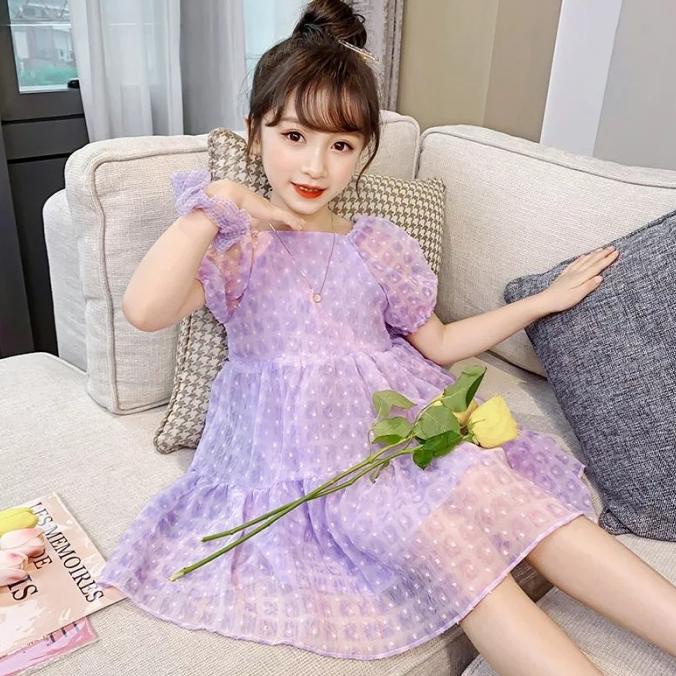 Váy Hoa Cà Màu Cam Không Có Chìa Khóa Cô Gái Nhập Khẩu