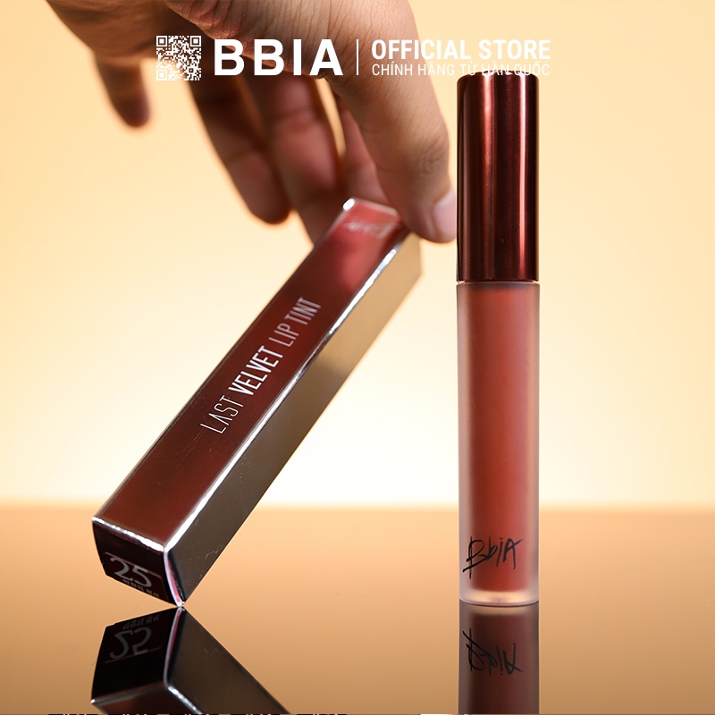 Son Kem Lì Bbia Last Velvet Lip Tint Version 5 - 25 Final Note (Màu Đỏ Nâu Đất) 5g - Bbia Official Store