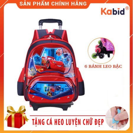 [HÀNG SẴN] Balo kéo 6 bánh xe  Họa tiết siêu nhân cho bé trai vào lớp 1 ( Tặng cá heo viết chữ đẹp)