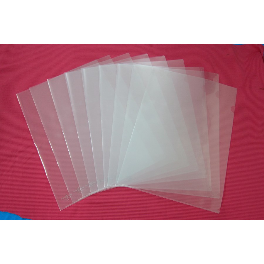 XẤP 100 CÁI Bìa lá nhựa trắng A4 PLUS đựng giấy tờ tài liệu hồ sơ