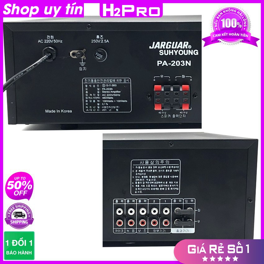 [RẺ VÔ ĐỊCH] Amply Karaoke Jarguar PA-203N 8 sò 480W công suất lớn, amply Karaoke jarguar liên doanh cao cấp, bh 12 thán