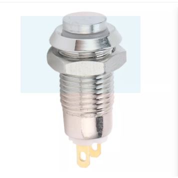 Công tắc 8mm kim loại nhấn khóa chống gỉ sét 12V 24V- 8mm Latching push button switch