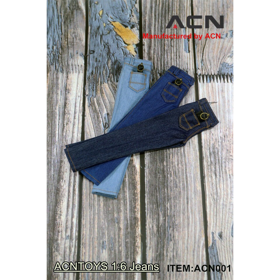 Quần jean dài và Thắt lưng tỉ lệ 1/6 dành cho mô hình nhân vật 12"
