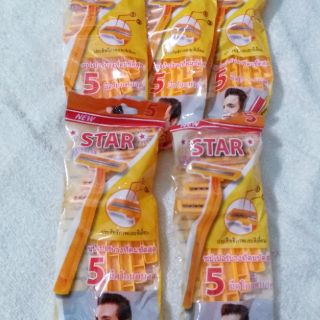 Túi 5 dao cạo râu Star Thái Lan