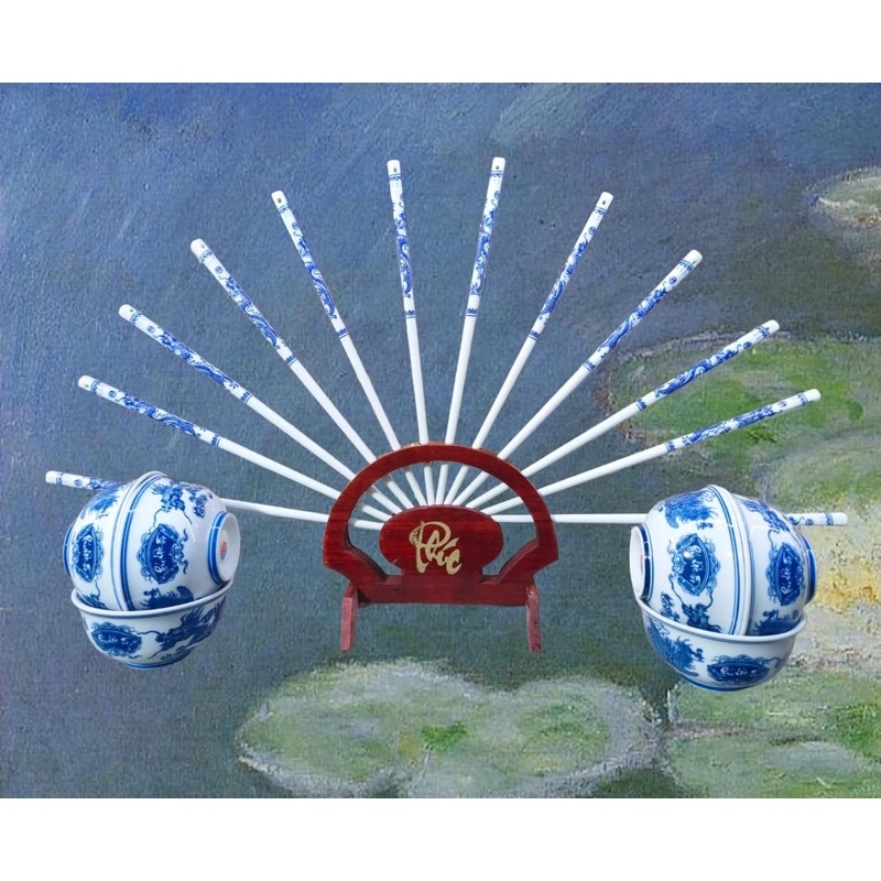 Đũa Sứ thờ màu xanh lam (10 đôi)