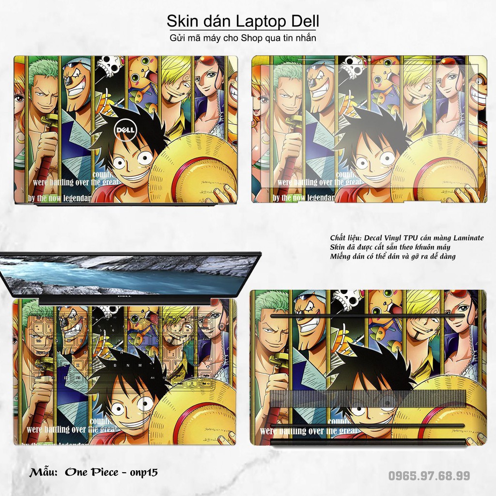 Skin dán Laptop Dell in hình One Piece bộ 18 (inbox mã máy cho Shop)