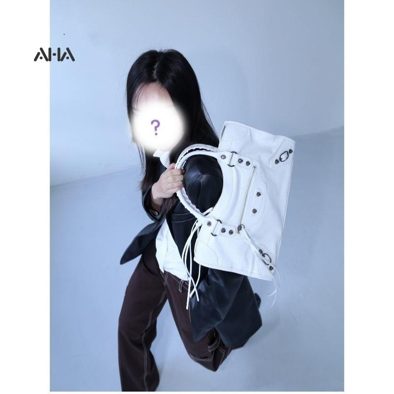 Túi xách đeo một bên AHA official bằng da cỡ lớn phong cách cổ điển hợp thời trang