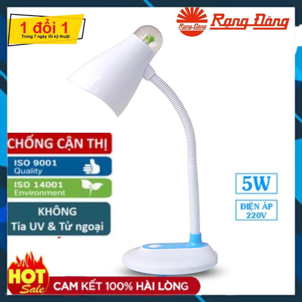 Đèn Học Để Bàn Chống Cận LED Rạng Đông Ánh Sáng Vàng, Đèn Bàn LED Công Tắc Bật RD-RL-32
