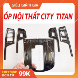 Ốp Nội Thất Titan Xe HONDA CITY 2015-2021 AT, MT Sáng Bóng ,Chống Xước Không Phai Cao Cấp - FREE SHIP