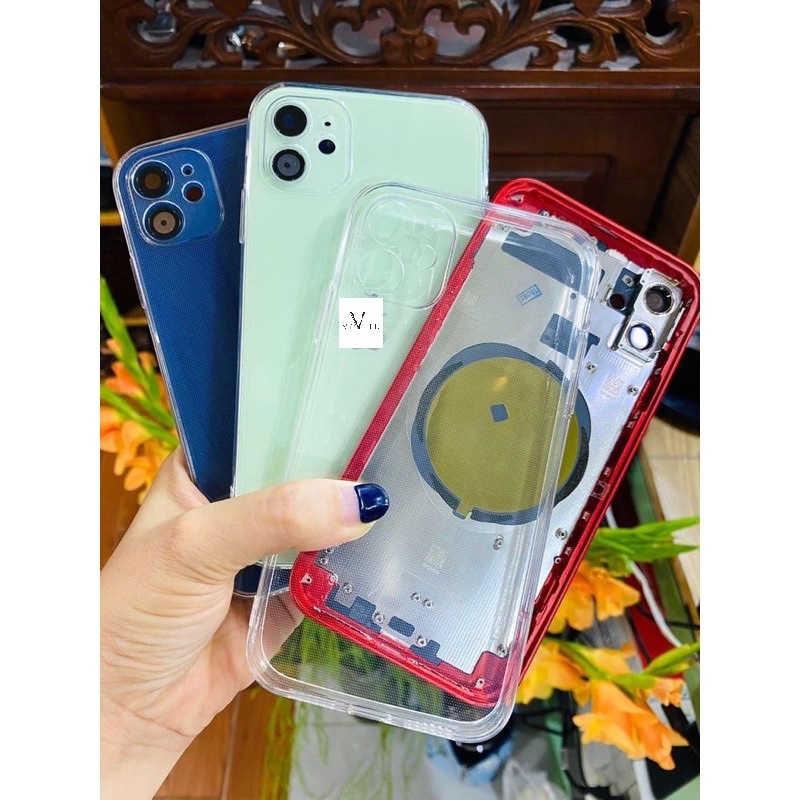 Ốp lưng trong suốt dành cho ip xr độ lên 11 / 12