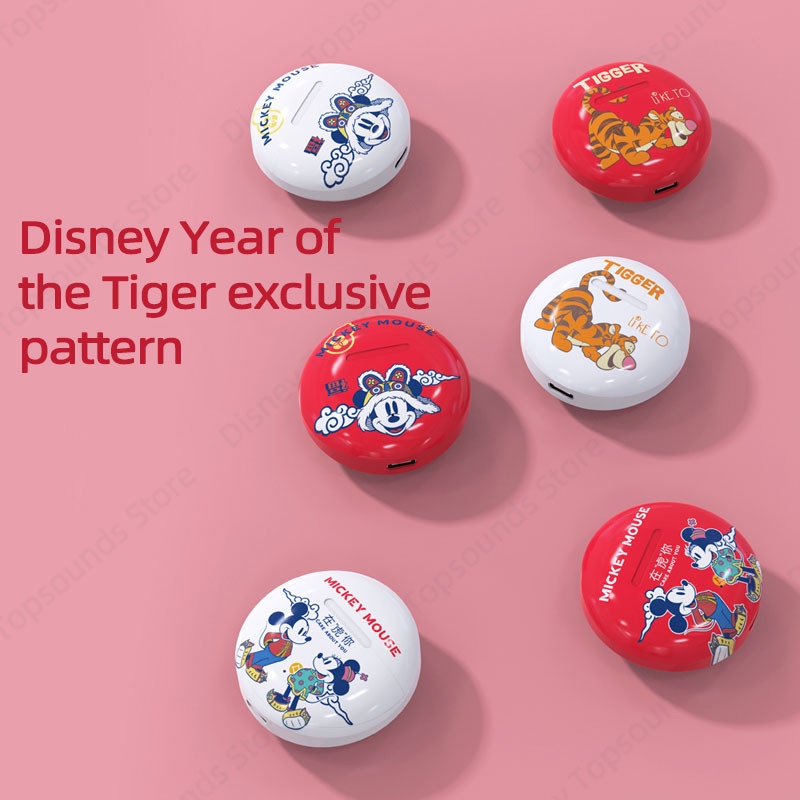 Tai nghe Bluetooth không dây DISNEY LK-02 nhét tai âm thanh nổi HD không thấm nước giảm tiếng ồn kèm mic - pin siêu dài