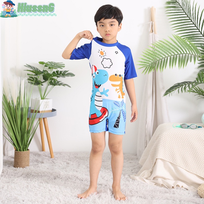 Đồ Bơi Một Mảnh Khô Nhanh Chống Nắng In Họa Tiết Hoạt Hình Cho Bé Trai 4-8 Tuổi