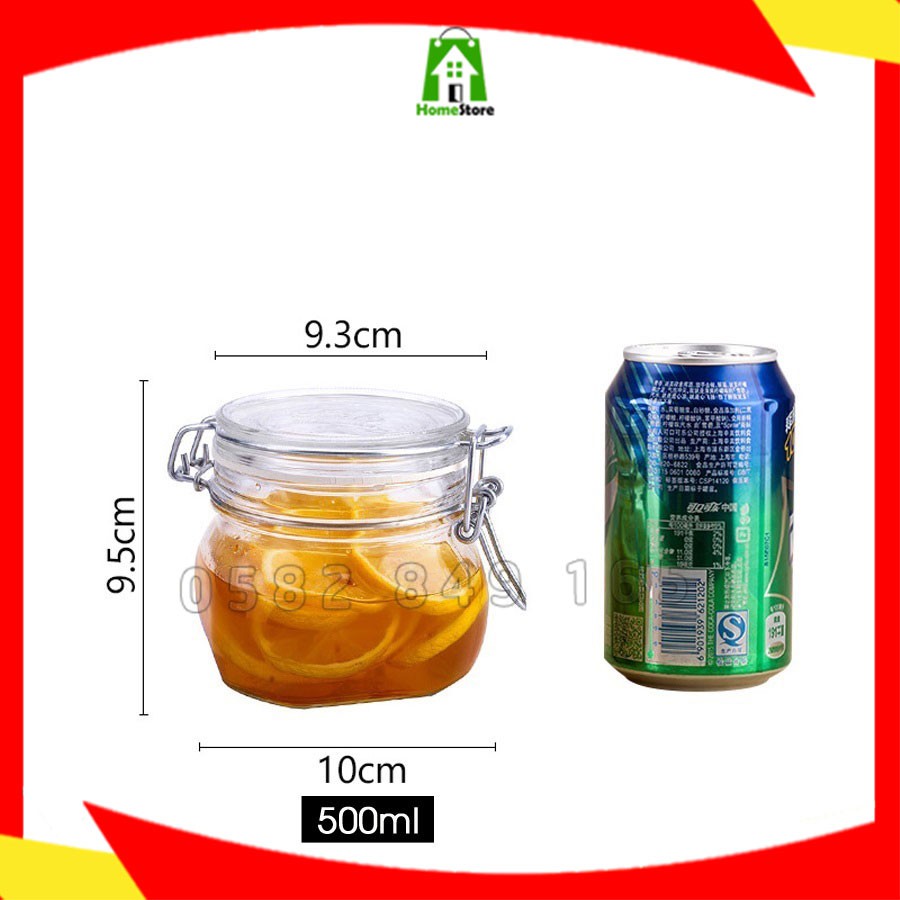 [NHẬP KHẨU Ý] Hũ thủy tinh nắp cài FIDO - Bormioli Rocco - 500ml @149210