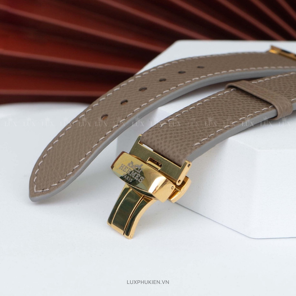 Dây da thủ công Epsom Nâu Tây dành cho Apple Watch, đồng hồ thông minh, đồng hồ cơ DDTC119