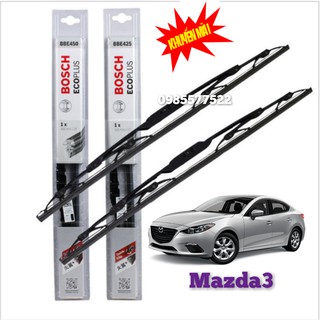 Bộ 2 cây gạt mưa Mazda3. Boch Ecoplus 24x18inch