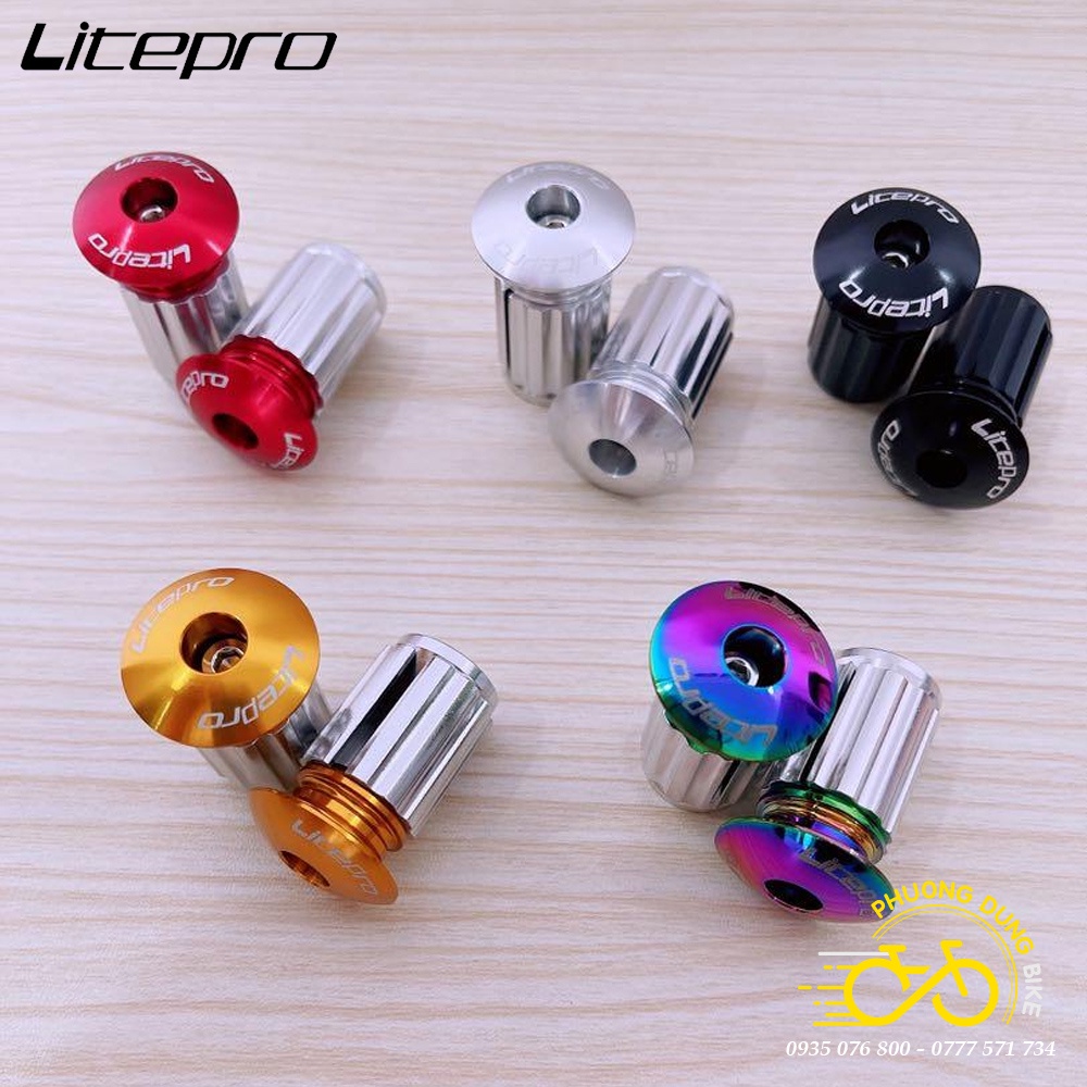 Nắp đậy ống ghi đông nhôm xe đạp LITEPRO - 2 Cái