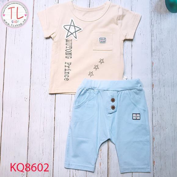 Thời trang trẻ em - Bộ quần áo ngắn tay hình ngôi sao cho bé - bộ bé trai - bộ bé gái