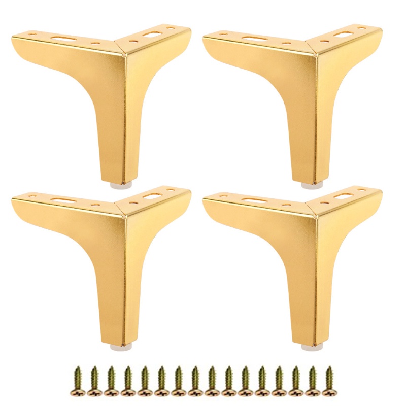Set 4 Chân Bàn Ghế Sofa Thay Thế Bằng Kim Loại