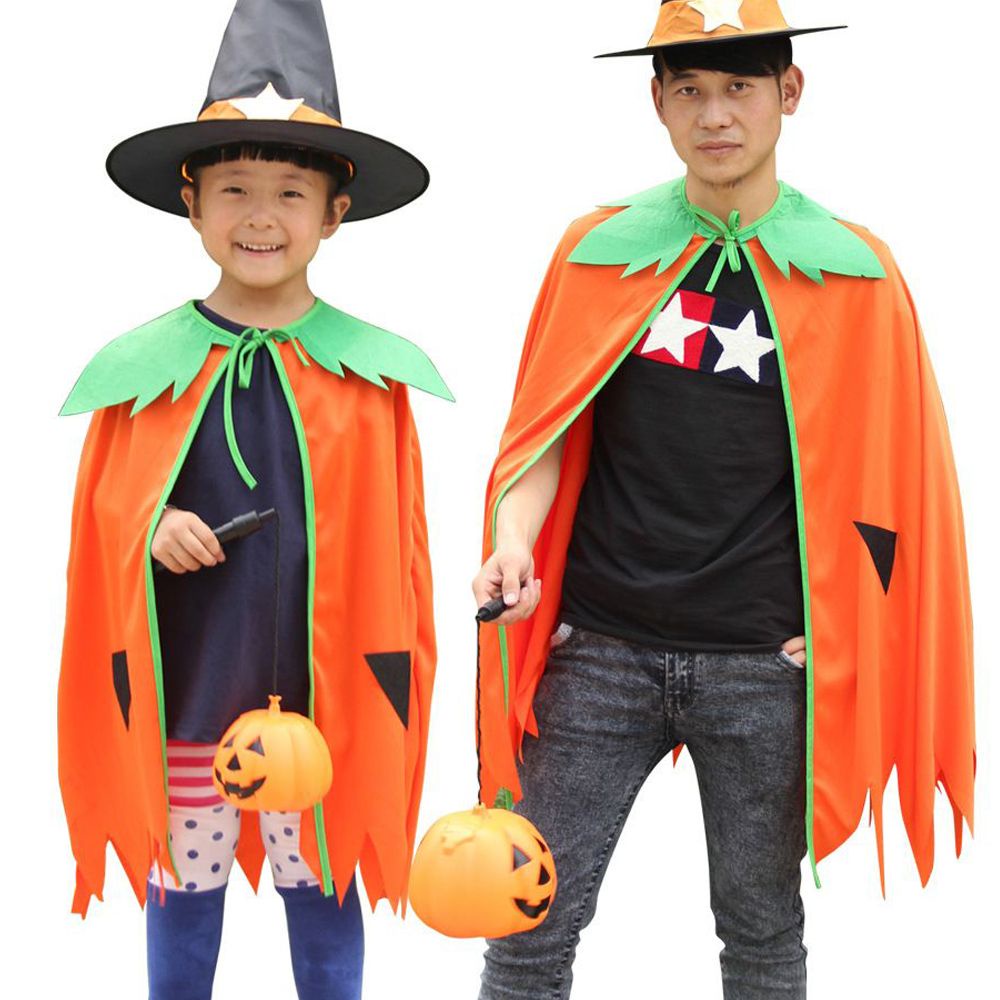 Áo choàng hóa trang Halloween hình túi bí ngô dễ thương độc đáo cho người trưởng thành và trẻ em