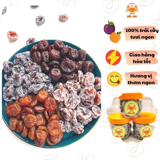 Combo ô mai mơ và ô mai mận - hũ 250g - ăn vặt mèo cua