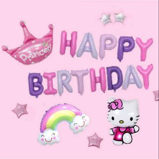 Set bóng mèo Hello Kitty đẹp trang trí sinh nhật bé gái