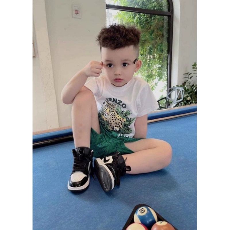 BỘ COTTON KEMZOO QUẦN XANH CHO BÉ