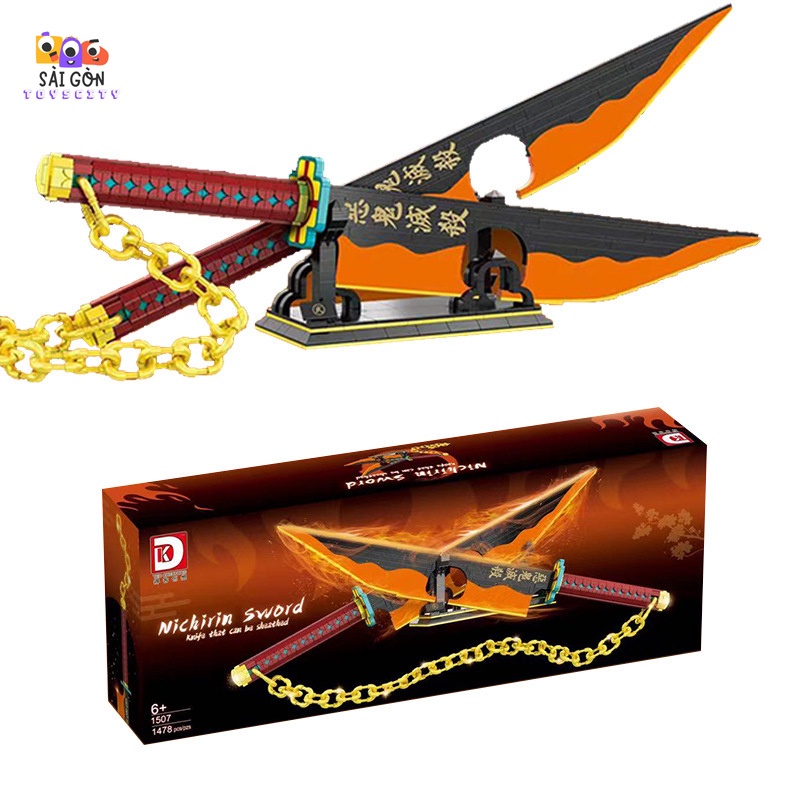 Đồ Chơi Lắp Ráp Kiểu LEGO Mô Hình Âm Trụ Uzui Tengen Trong Kimetsu no Yaiba DK1507 Với 1478 PCS