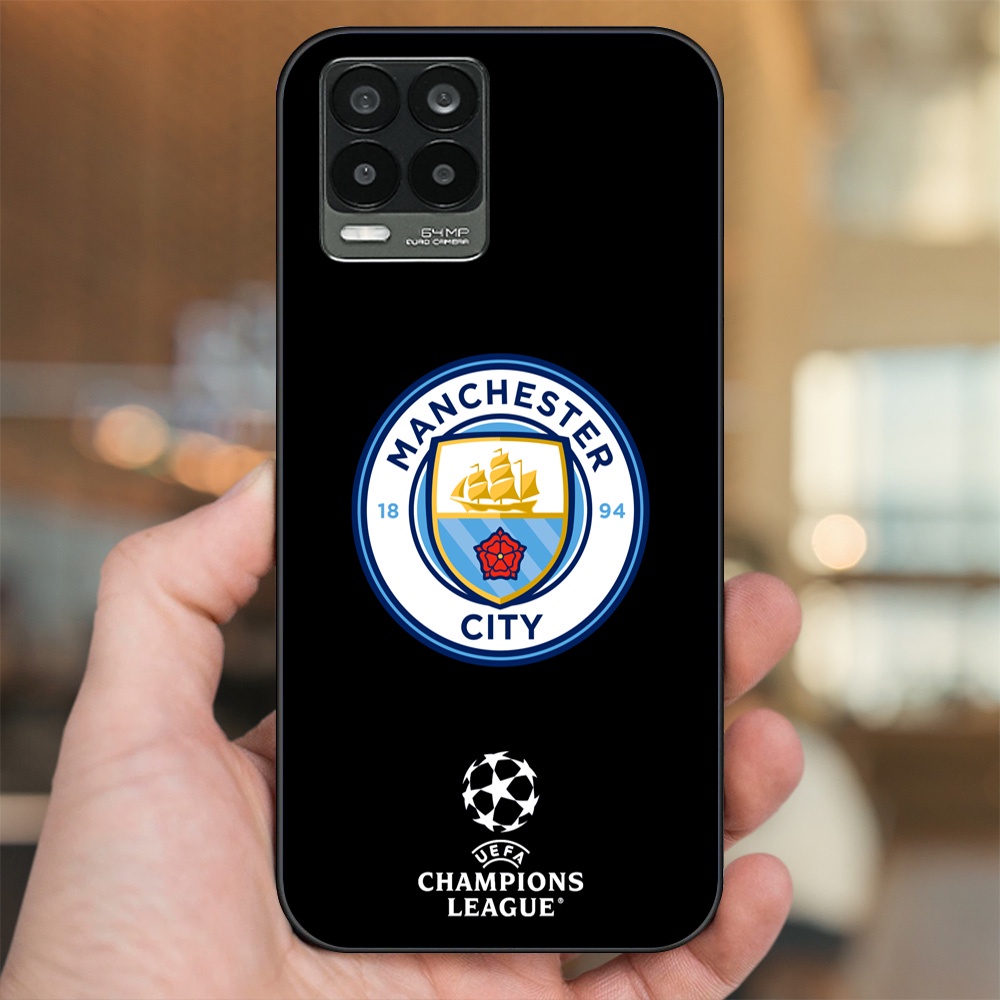 Ốp lưng Realme 8, 8 Pro viền đen in hình Manchester City MC