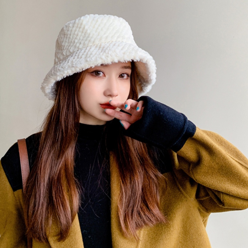 Mũ Tai Bèo Phối Lông Đính Hạt Ngọc Trai Đơn Giản Sáng Tạo Dễ Phối Đồ Hàng Ngày