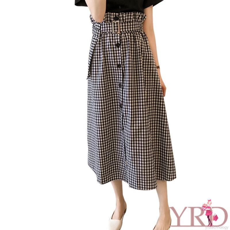 Set áo thun màu trơn + chân váy lưng cao cho phái nữ | BigBuy360 - bigbuy360.vn