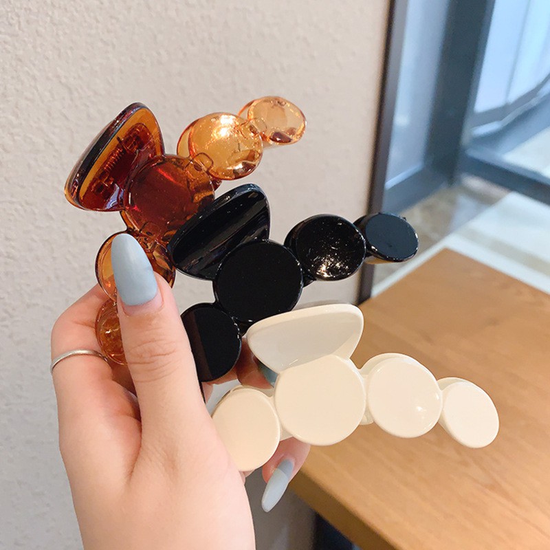 Kẹp tóc bóng cỡ lớn dáng dài thiết kế 5 hình tròn nối nhau [ MÃ C601 ]