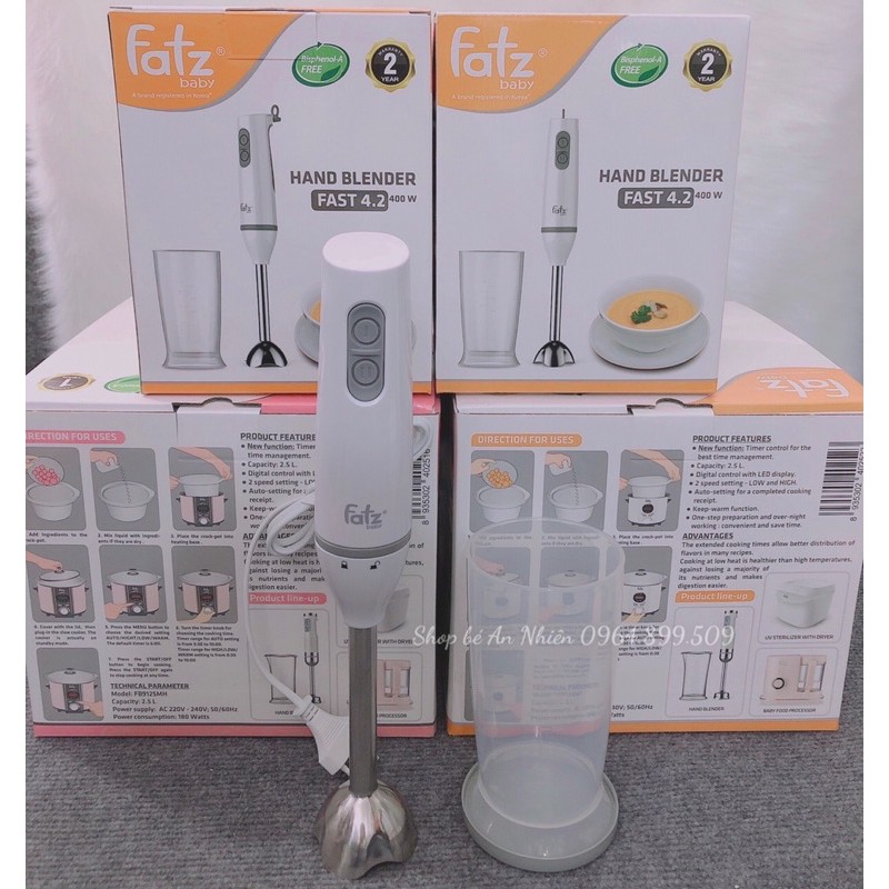 MÁY XAY CẦM TAY FATZ 400W THẾ HỆ MỚI BẢO HÀNH 2 NĂM