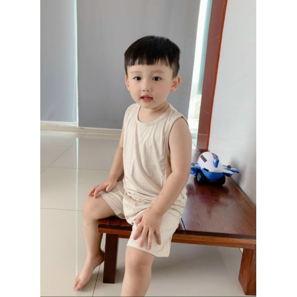 Bộ 3 lỗ cho bé 12 - 28ky chất thun lạnh Minky Mom  / Đồ bộ bé trai bé gái