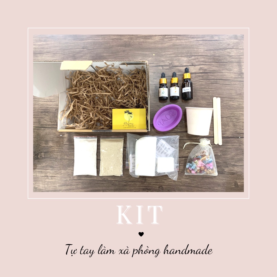 Set nguyên liệu làm xà phòng - Handmade Soap - Flower 1969's