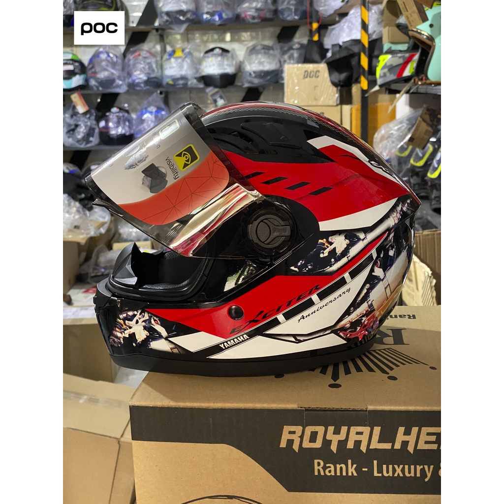 NÓN BẢO HIỂM FULLFACE AGU TEM MÀU YAMAHA ĐỎ KÈM TÚI VÀ HỘP