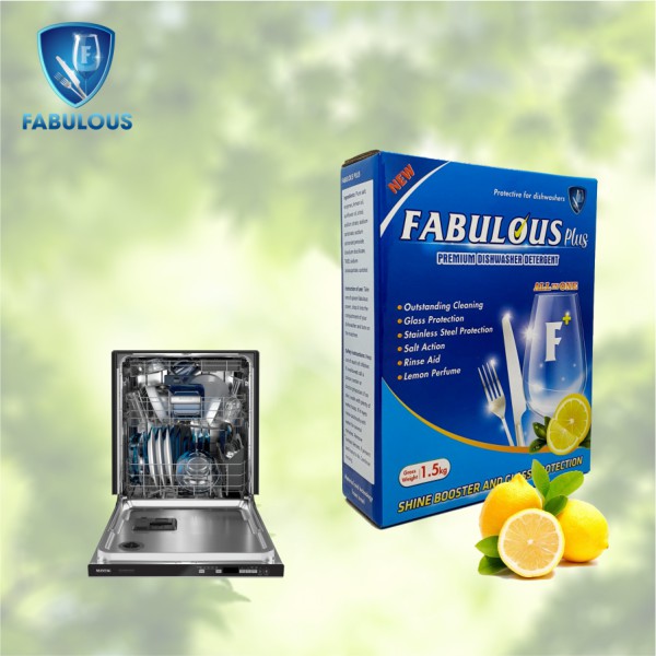 Bột rửa bát hữu cơ dùng cho máy rửa bát Fabulous Powder Plus khử tanh, khử mỡ. | BigBuy360 - bigbuy360.vn